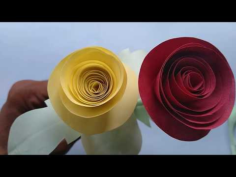 How to make a paper flowers - paper art design and paper cutting flowers