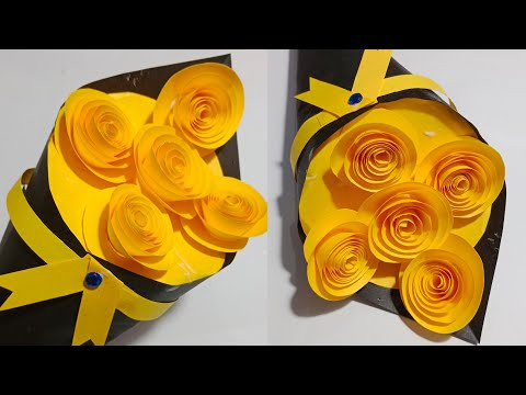 DIY paper flower idea's - birthday gift | art design