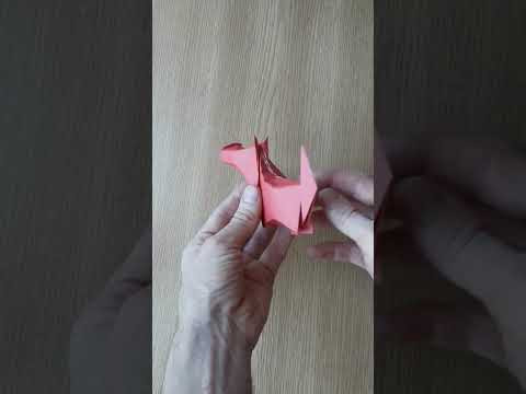 Собака оригами МАЛЕНЬКИЙ ТЕРЬЕР (Francisco Javier Caboblanco); Origami dog LITTLE TERRIER #shorts
