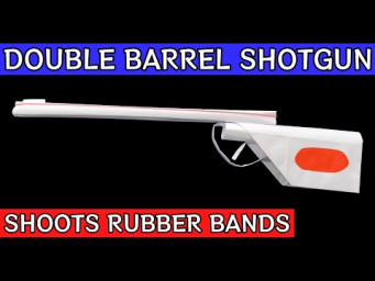 How to Make a Paper Shotgun That Shoots Rubber Bands | Double Barrel Shotgun Easy Gun