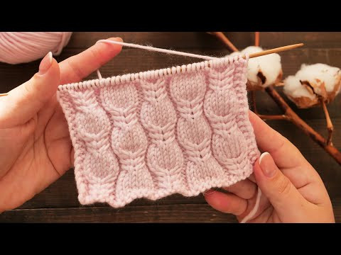 Узор «Колос в Косах» спицами Узор «Колос в Косах» спицами