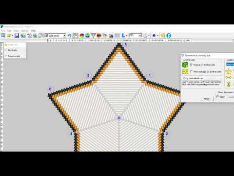 How to make a peyote star design in PeyoteCreator software https://bead-n-stitch.com/peyotecreator/