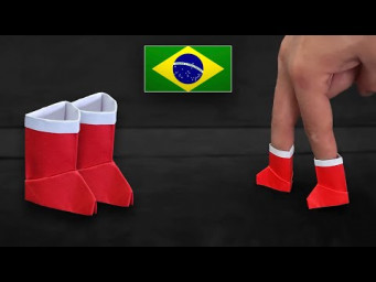 Como Fazer Botinhas de Papel - Origami F&aacute;cil para o Natal!