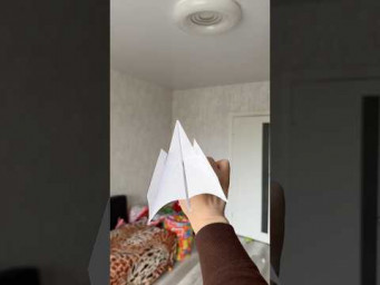 Launched a Paper Plane 289 Feet&hellip; and My Ceiling Didn&rsquo;t Survive #diy #airplane #origami #shorts