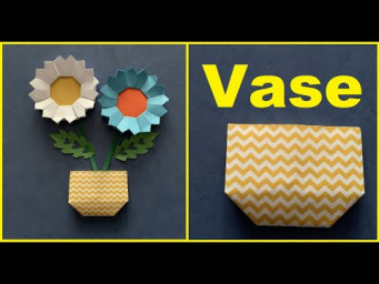 Ваза оригами из бумаги | Origami paper vase