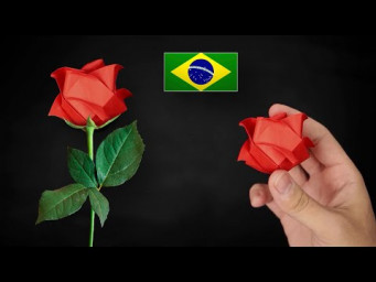 Origami Rosa Kawasaki - Vers&atilde;o Simplificada