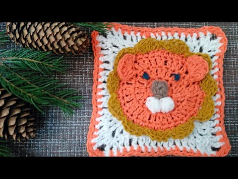 3d granny square LION crochet tutorial - crocheting - Как связать крючком льва #short 3d granny square LION crochet tutorial - crocheting - Как связать крючком льва #short