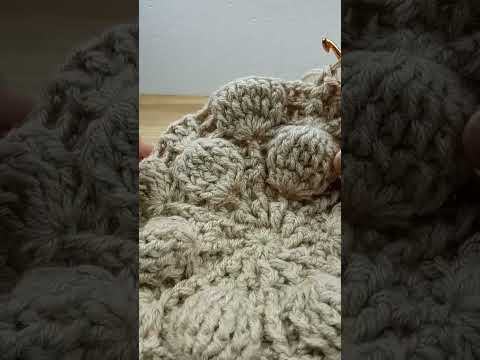 Рельефные столбики крючком #shorts Рельефные столбики крючком #shorts