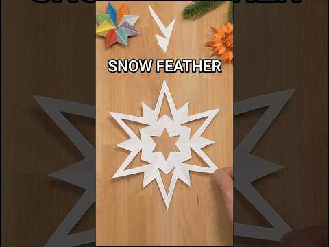 SNOW FEATHER SNOWFLAKE ❄️ EASY CHRISTMAS DIY PAPERCRAFT | INCLART #paper