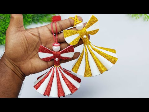Economical Christmas Decoration Ideas With Angel - DIY Affordable Christmas Craft Idea