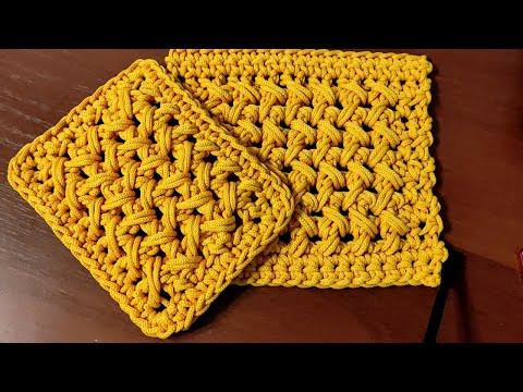 ПОДСТАВКА ИЗ ПОЛИЭФИРНОГО ШНУРА. Подставка под горячее для начинающих. ПОДСТАВКА ИЗ ПОЛИЭФИРНОГО ШНУРА. Подставка под горячее для начинающих.
