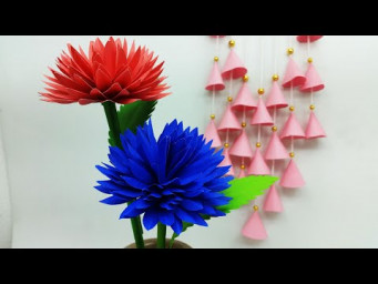 Room Decor Ideas Nursery Paper Flwoers || Home Decoration Ideas || DIY Paper Crafts