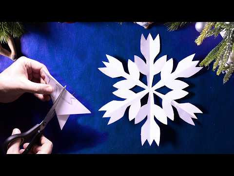 Как сделать снежинку из бумаги ❄️ Пошагово Вырезание из бумаги для принтера на Рождество и Новый год