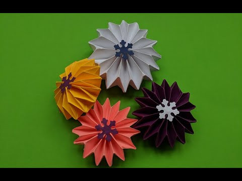 Объемная елочная игрушка оригами | Christmas tree toy paper | Christmas craft | Новогодняя поделка Объемная елочная игрушка оригами | Christmas tree toy paper | Christmas craft | Новогодняя поделка