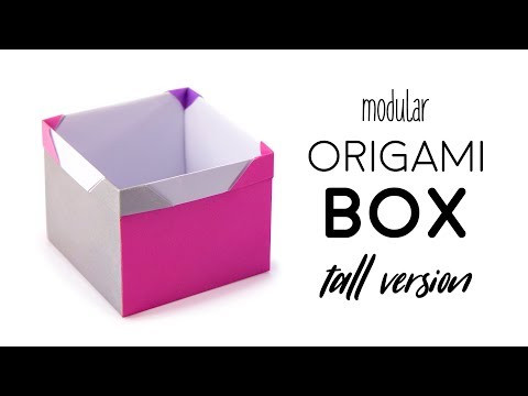 Modular Origami Box Tutorial - Tall Version - Paper Kawaii Modular Origami Box Tutorial - Tall Version - Paper Kawaii