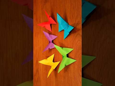Easy Origami Butterfly #shorts