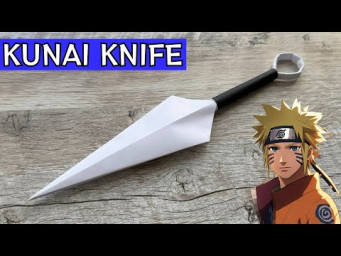 How to Make a Paper Kunai Knife Easy from Naruto | Origami Weapons Ninja Samurai