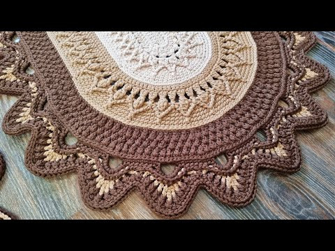 Овальный коврик - дорожка крючком "Элегант" Овальный коврик - дорожка крючком "Элегант"