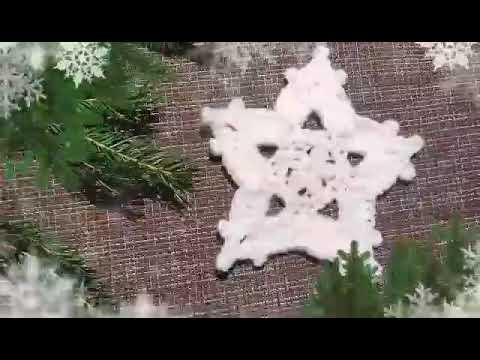 How to Crochet motif Snowflake Crochet - Как связать крючком Снежинку How to Crochet motif Snowflake Crochet - Как связать крючком Снежинку