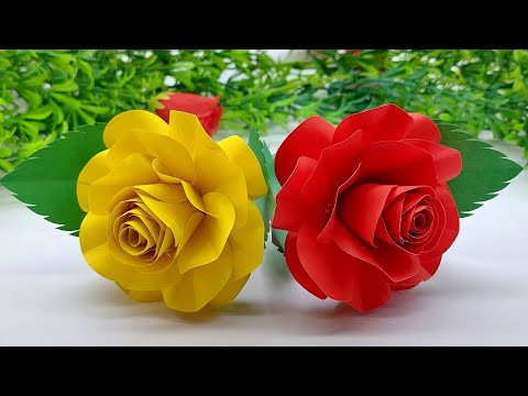 How To Make Paper Rose Flower | Beautiful Rose Flower Making Idea | Diy Paper Rose Flower How To Make Paper Rose Flower | Beautiful Rose Flower Making Idea | Diy Paper Rose Flower
