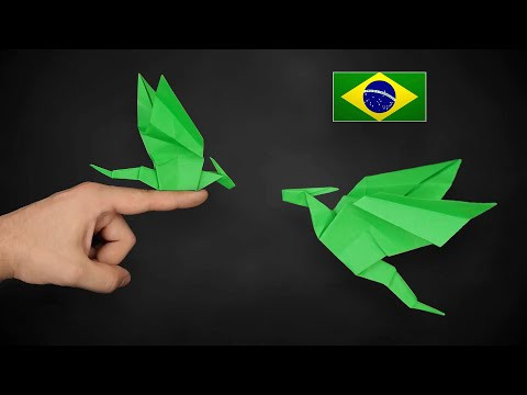Origami de Drag&atilde;o Simples V2 - Instru&ccedil;&otilde;es em Portugu&ecirc;s PT-BR