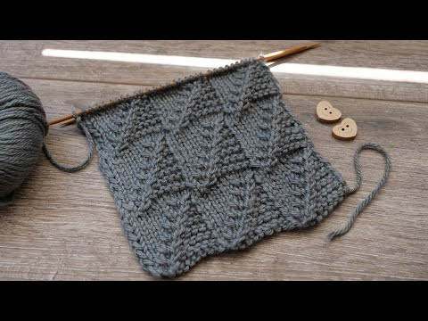 Узор из квадратов спицами ⚂ Knitted square pattern Узор из квадратов спицами ⚂ Knitted square pattern
