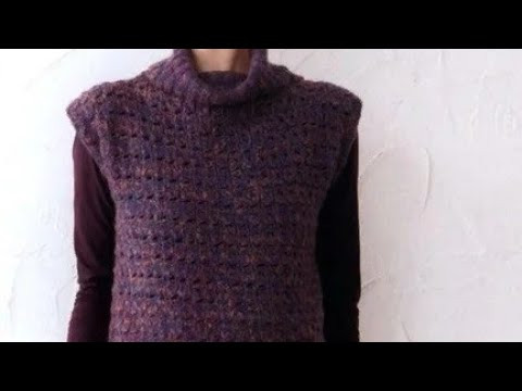 Elegant women's vest crocheted - Элегантная женская жилетка связанная крючком