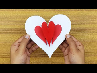 Valentines Day Card Making with Paper | Easy and Beautiful Card for Valentines Day