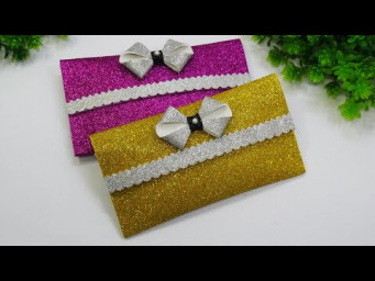 How to Make Glitter Foam Sheet Money Purse | DIY EVA Foam Clutch