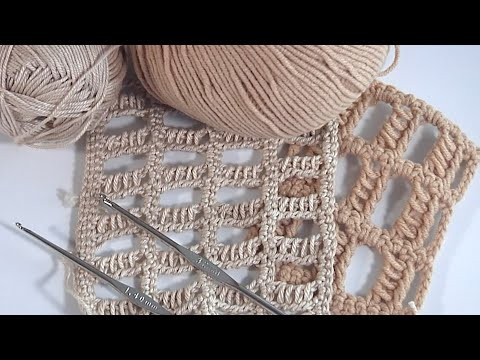 Нежные АЖУРНЫЕ столбики крючком/Вязание КРЮЧКОМ супер УЗОРА/Нежная СЕТКА/Авторская разработка