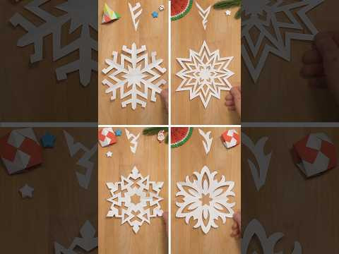 4 PAPER SNOWFLAKES FOR CHRISTMAS | STEP-BY-STEP CRAFT TUTORIAL INCLART #diy 4 PAPER SNOWFLAKES FOR CHRISTMAS | STEP-BY-STEP CRAFT TUTORIAL INCLART #diy