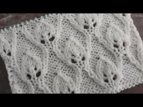 "Ажурные листья ". Красивый ажурный узор спицами для свитера, туники, блузона, кардигана. "Ажурные листья ". Красивый ажурный узор спицами для свитера, туники, блузона, кардигана.