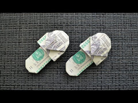 Interesting MONEY SLIPPERS "HEART" | Dollar Origami SHOES | Tutorial DIY by NProkuda Interesting MONEY SLIPPERS "HEART" | Dollar Origami SHOES | Tutorial DIY by NProkuda
