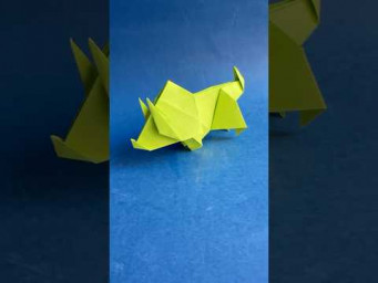 DIY Origami Dinosaur Triceratops | Paper Dino #origami #papercraft #animals