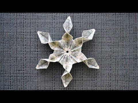Nice MONEY SNOWFLAKE | Christmas Dollar Origami Decoration | Tutorial DIY by NProkuda