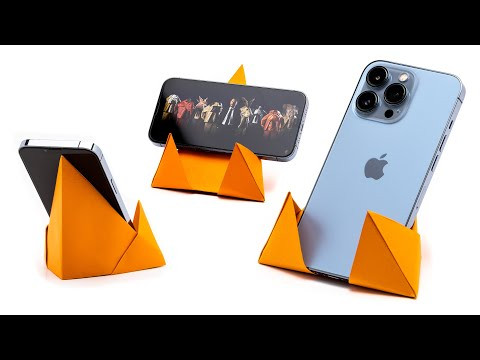 Origami Phone Stand tutorial (Makoto Yamaguchi) 折り紙 How To Make Paper Mobile Stand DIY Origami Phone Stand tutorial (Makoto Yamaguchi) 折り紙 How To Make Paper Mobile Stand DIY