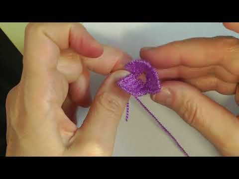 3D Flower picot Chain picot stitch 3D Embroidery 3D Flower picot Chain picot stitch 3D Embroidery