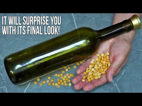 What I did with this wine bottle and dry peas is amazing with the result! to do with a wine bottle