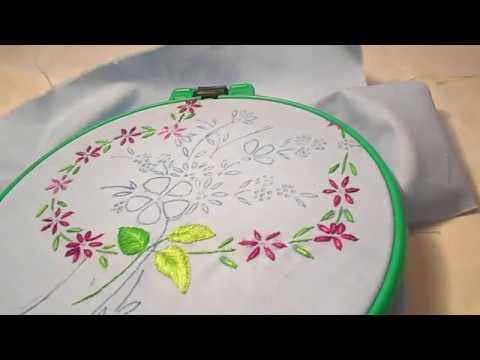 Embroidery lessons. Уроки  вышивки гладью. Урок №6 /// Петельковый шов часть 2