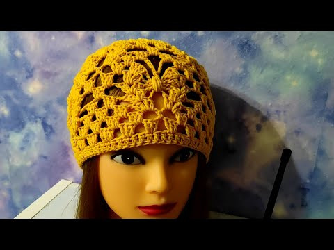 Ажурная, летняя шапочка крючком. Подробное видео для начинающих. Ажурная, летняя шапочка крючком. Подробное видео для начинающих.