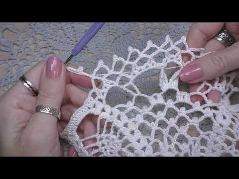 Мастер-класс Ажурная салфетка Морозная лилия часть 6. Мастер-класс Ажурная салфетка Морозная лилия часть 6.
