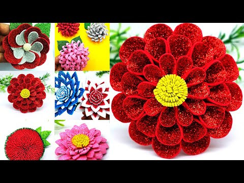 6 Easy Craft charming paper flowers for stylish wall decor in living rooms or bedrooms 6 Easy Craft charming paper flowers for stylish wall decor in living rooms or bedrooms