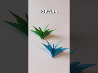 EASY GRASS ORIGAMI | HOW TO MAKE PAPER GRASS CRAFT STEP BY STEP FOLDING INCLART