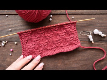 Девчачий узор спицами Free knitting pattern