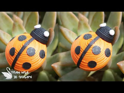 DIY paper ladybug tutorial , quilling ladybug home decoration | tutorial de mariquita de papel DIY paper ladybug tutorial , quilling ladybug home decoration | tutorial de mariquita de papel