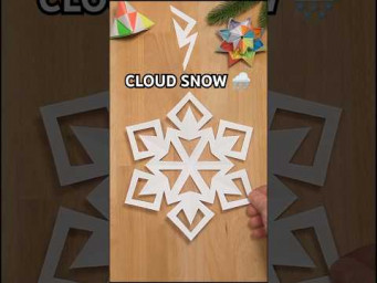 HOW TO CUT A TRADITIONAL CLOUD SNOW SNOWFLAKE OUT OF PAPER ❄ INCLART