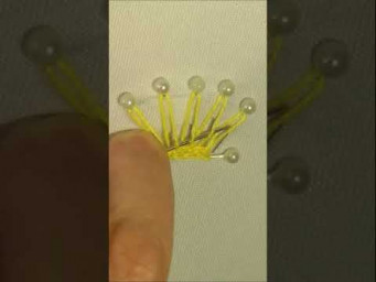 3D yellow butterfly Picot stitch