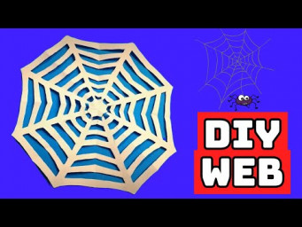 How to Make a Paper Web for Halloween | Web Kirigami Paper Crafts