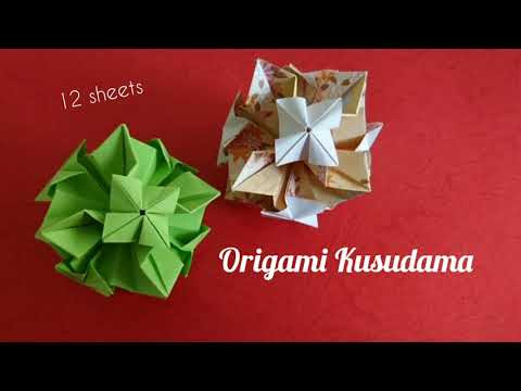 Origami Clover Kusudama/ Paper Flower Ball 折纸幸运草花球