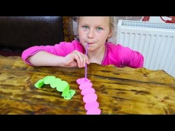 Гусеница Из Бумаги. Забавная Подвижная Игрушка. Поделки из бумаги